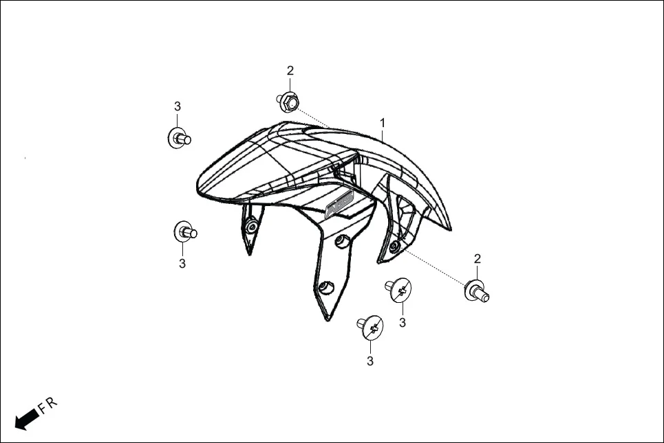 F-6 FRONT FENDER diagram showing 90111-187-000