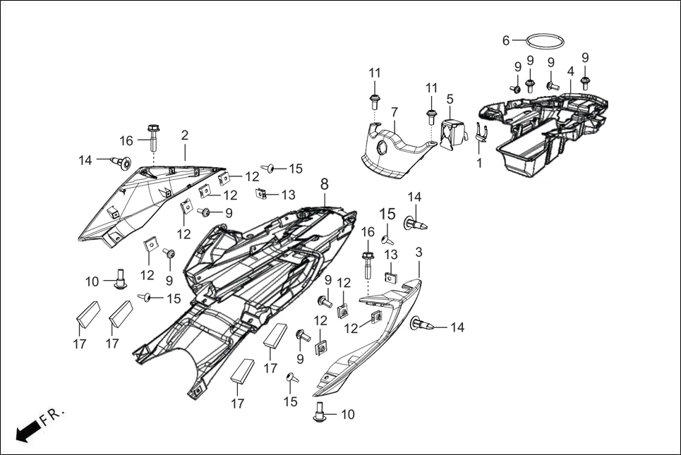 F-12 BODY COVER assembly diagram for Hero KARIZMA FIGHTER EDITION(MAY, 2025)