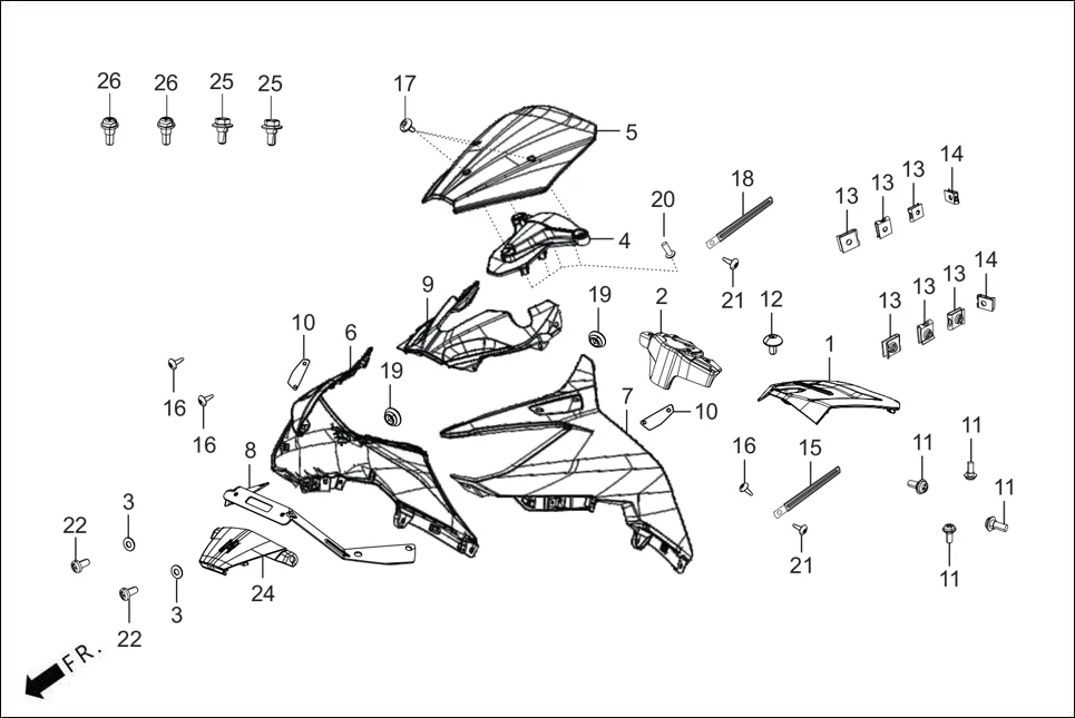 F-1A-I FAIRING (FR. VISOR/COVERS) diagram showing 93903-35280