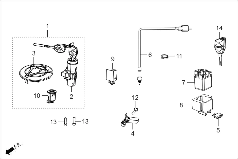 F-5 SWITCH &amp; RELAY diagram showing 96700-06020-07