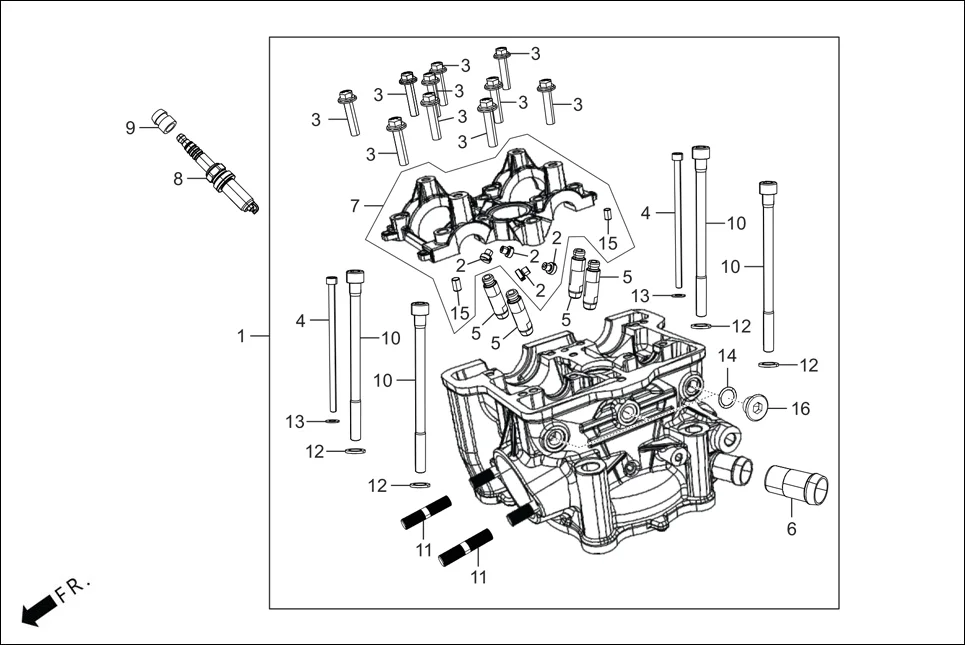 E-1A CYLN. & CYLN HEAD(CYLINDER HEAD)