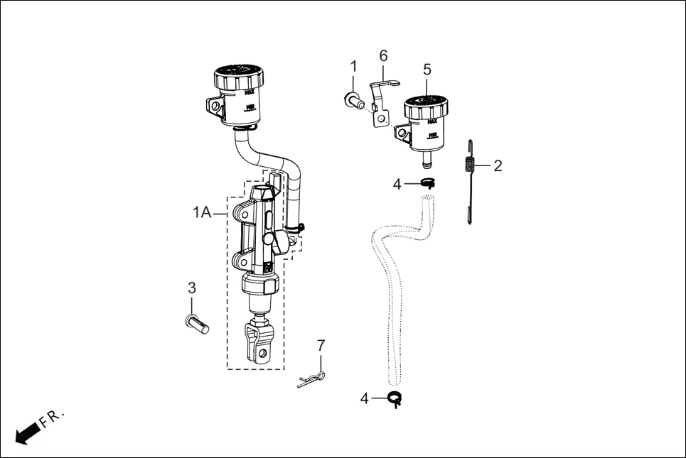 F-10 REAR BRAKE(MASTER CYLINDER) diagram showing 95015-RAA-000