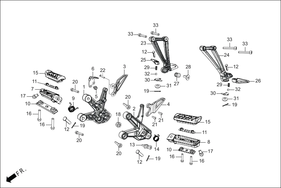 F-17 STEP PILLION diagram showing 94201-20150