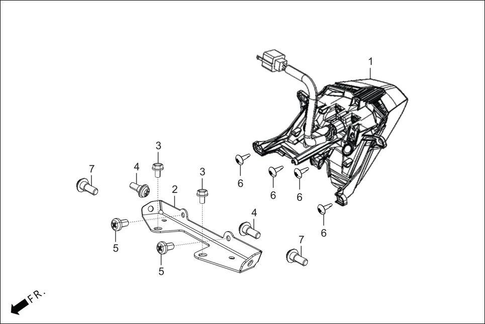 F-23 TAIL LIGHT diagram showing 90103-KVN-900