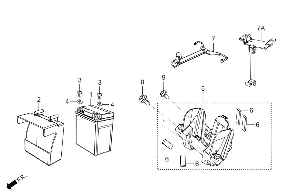 F-24A BATTERY ASSY. assembly diagram for Hero XMR OBD2 PHASE B BASE(APR.,2025)