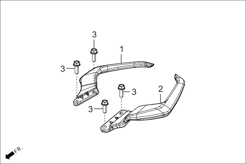 F-25A GRIP REAR diagram showing 95701-08022-07