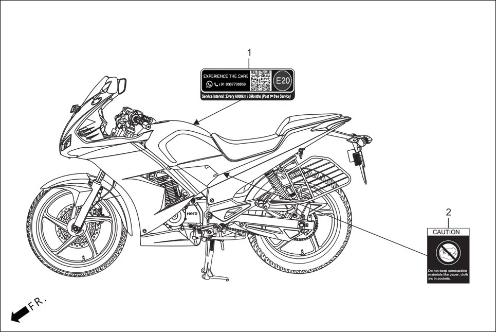 F-30 CAUTION / LABEL diagram showing 87570-ACA-000