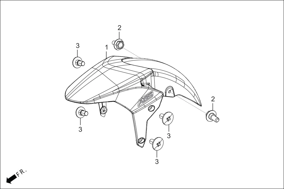 F-6 FRONT FENDER diagram showing 90381-KWA-940