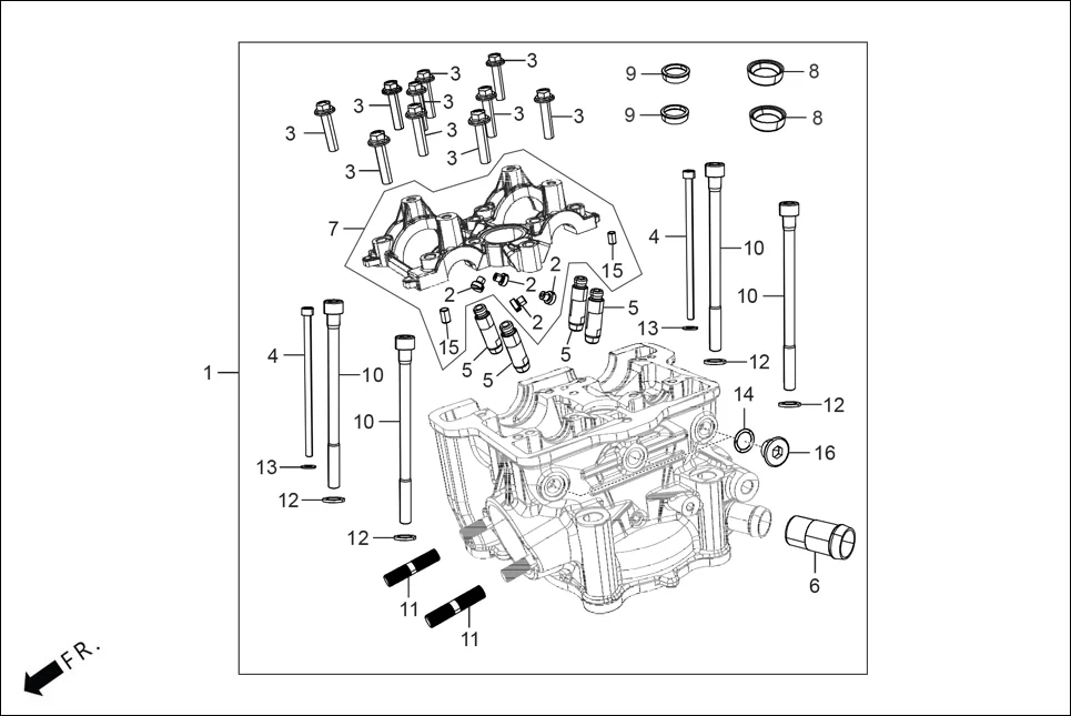 E-1A CYLN. & CYLN HEAD (CYLINDER HEAD)