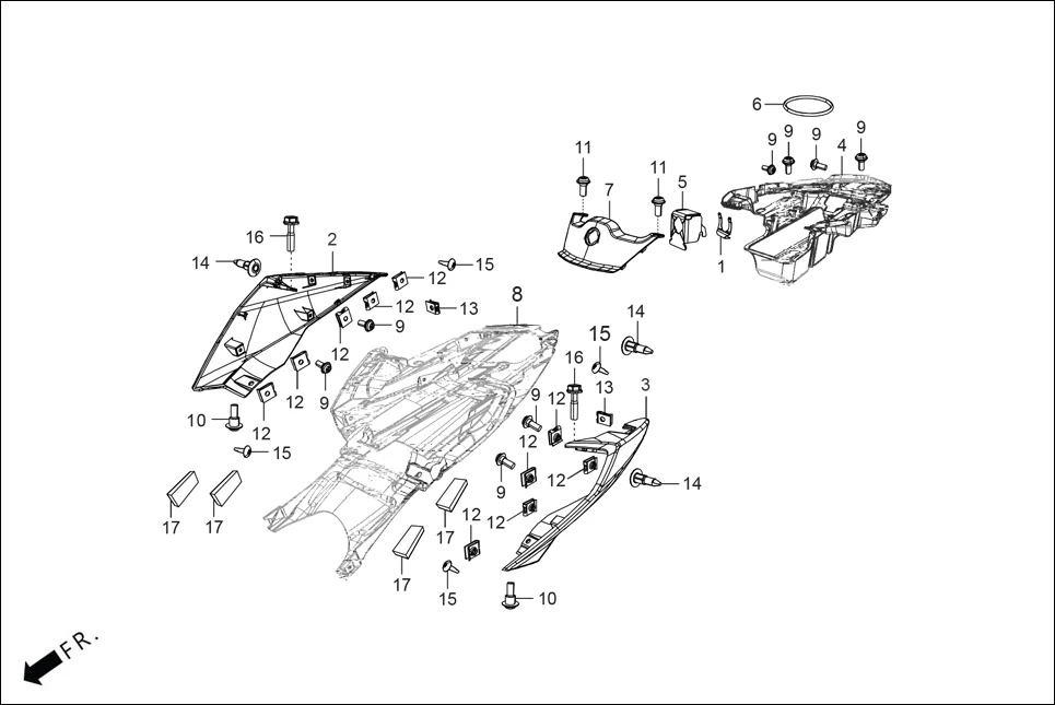 F-12 BODY COVER assembly diagram for Hero THE CENTENNIAL(OCT.,2024)