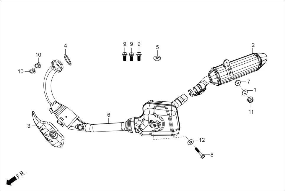 F-16 EXHAUST MUFFLER diagram showing 96001-06012-02