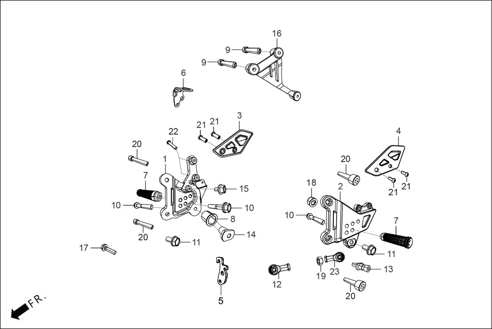 F-17 STEP PILLION assembly diagram for Hero THE CENTENNIAL(OCT.,2024)