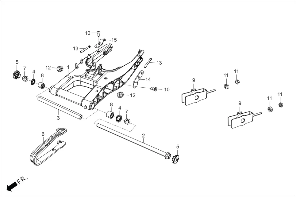 F-19 SWINGARM REAR diagram showing 90305-KVN-900