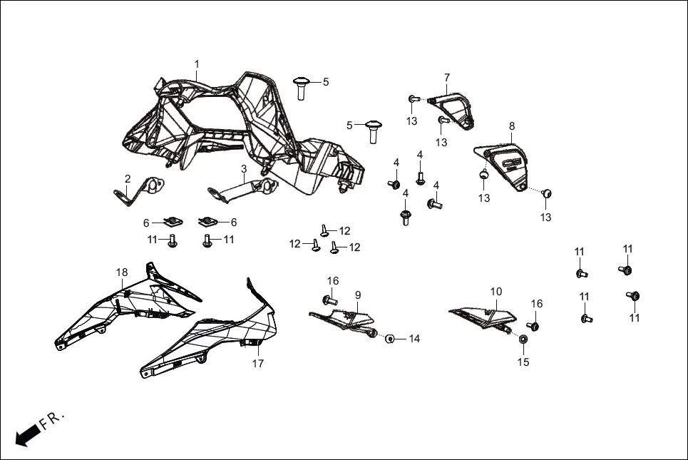 F-1A(III) FAIRING (FR. VISOR/COVERS) diagram showing 90001-06020-03