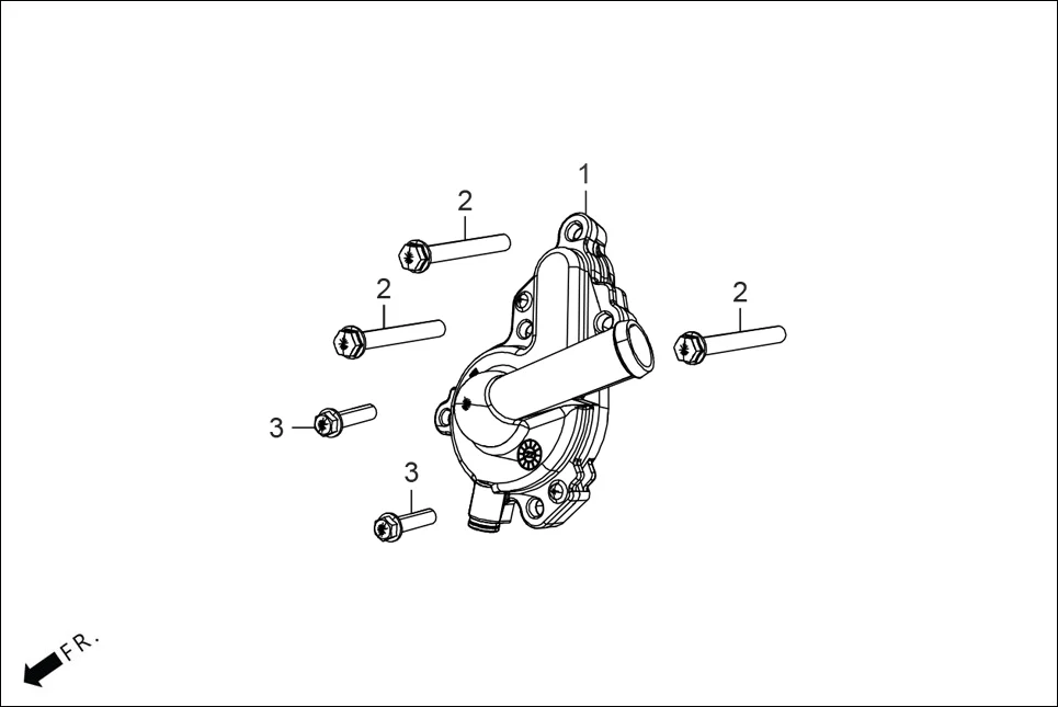 F-1C WATER PUMP assembly diagram for Hero THE CENTENNIAL(OCT.,2024)