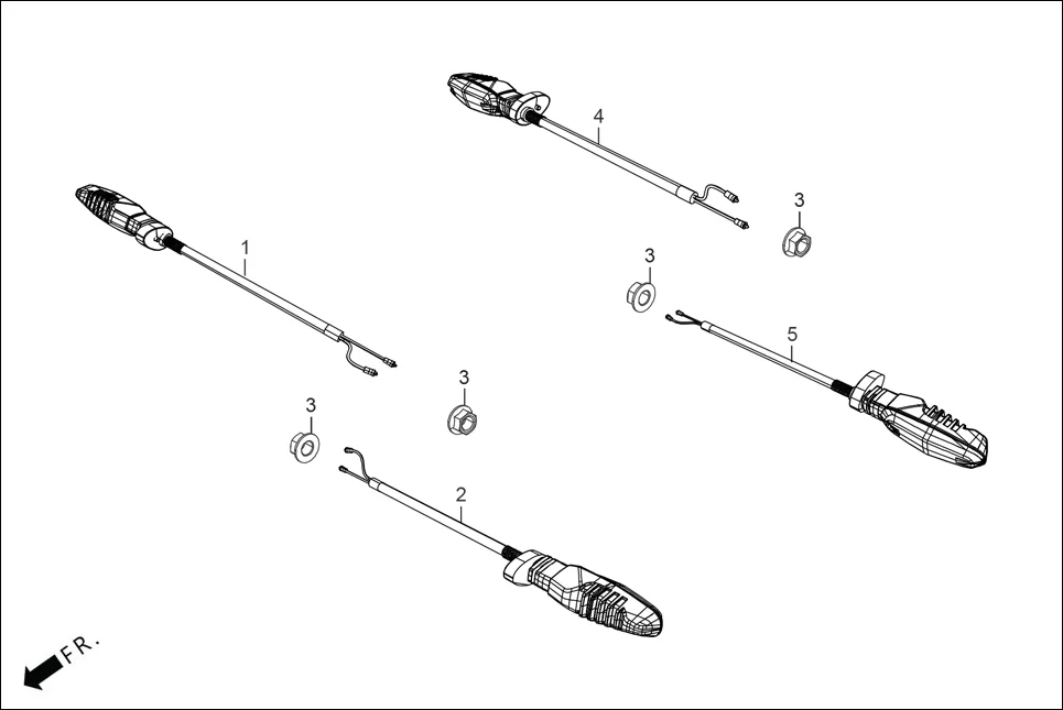F-22 FR./RR. WINKERS assembly diagram for Hero THE CENTENNIAL(OCT.,2024)