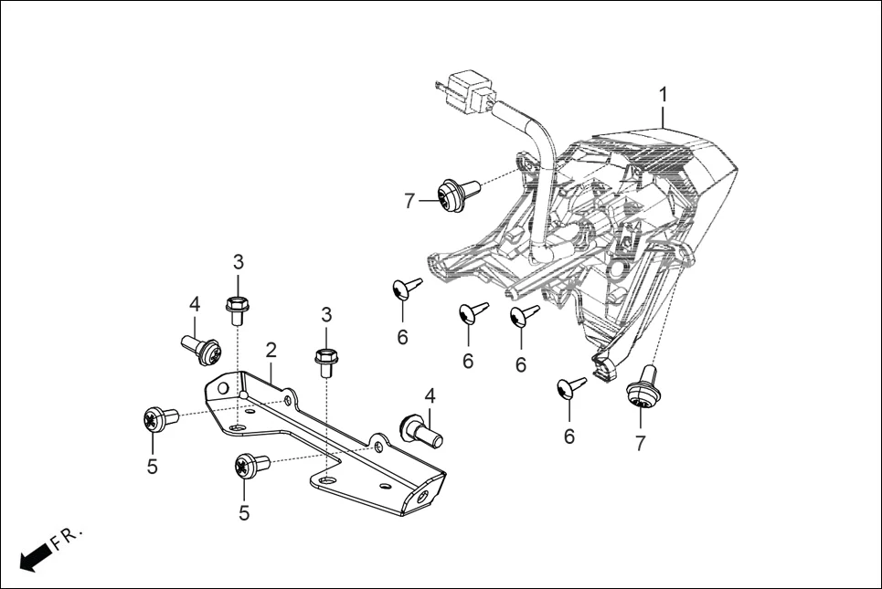 F-23 TAIL LIGHT assembly diagram for Hero THE CENTENNIAL(OCT.,2024)