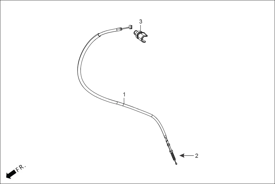 F-2A CONTROL CABLE (CLUTCH CABLE ASSY) assembly diagram for Hero THE CENTENNIAL(OCT.,2024)