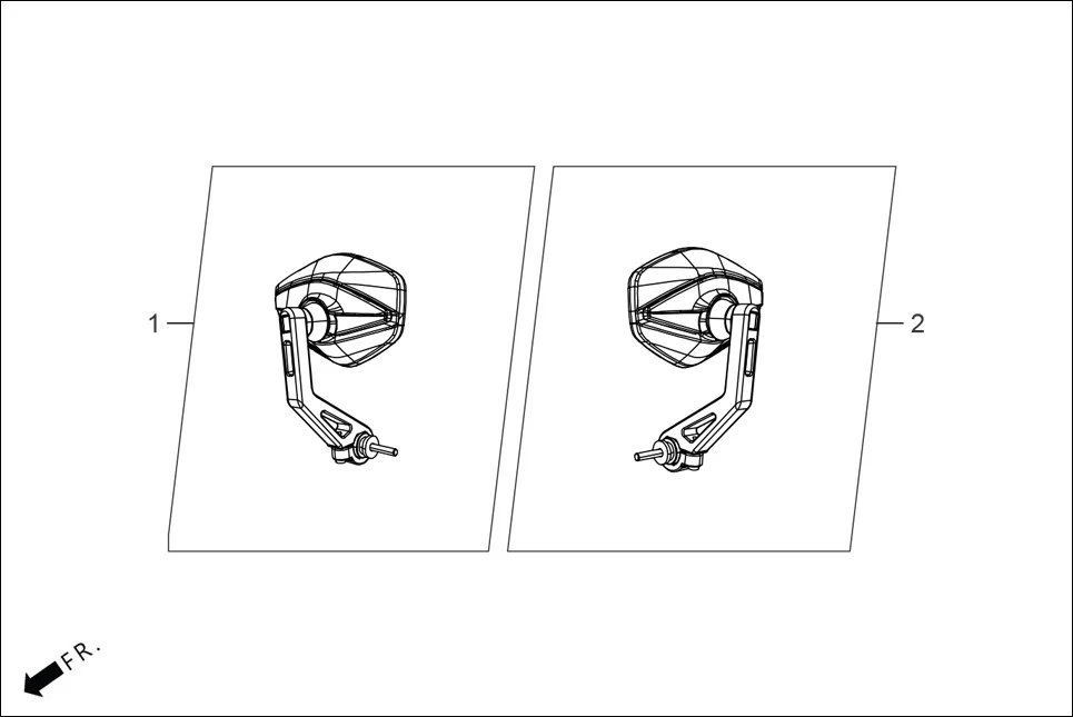 F-3A MIRROR ASSY. assembly diagram for Hero THE CENTENNIAL(OCT.,2024)