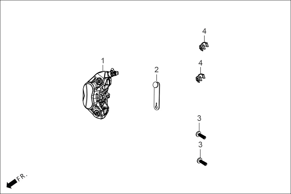 F-4A FRONT BRAKE (FRONT CALIPER ASSY.) assembly diagram for Hero THE CENTENNIAL(OCT.,2024)