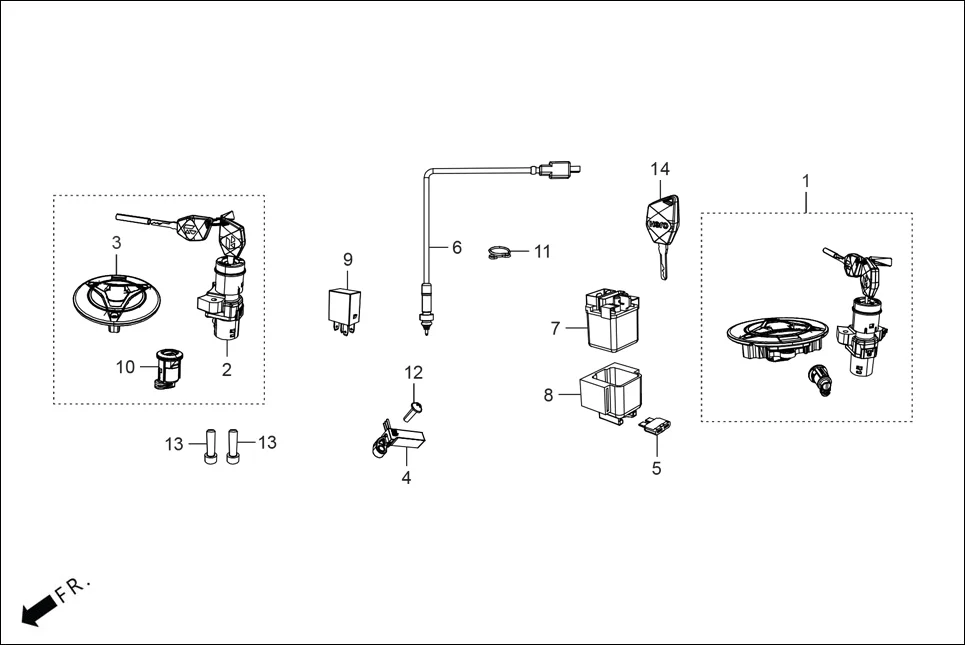 F-5 SWITCH &amp; RELAY assembly diagram for Hero THE CENTENNIAL(OCT.,2024)