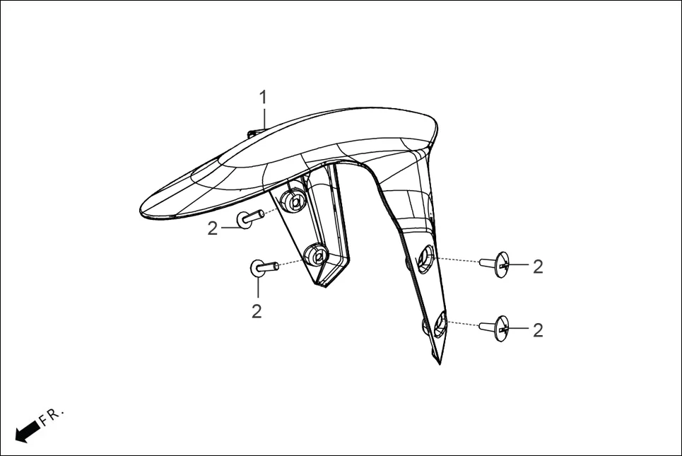 F-6 FRONT FENDER assembly diagram for Hero THE CENTENNIAL(OCT.,2024)