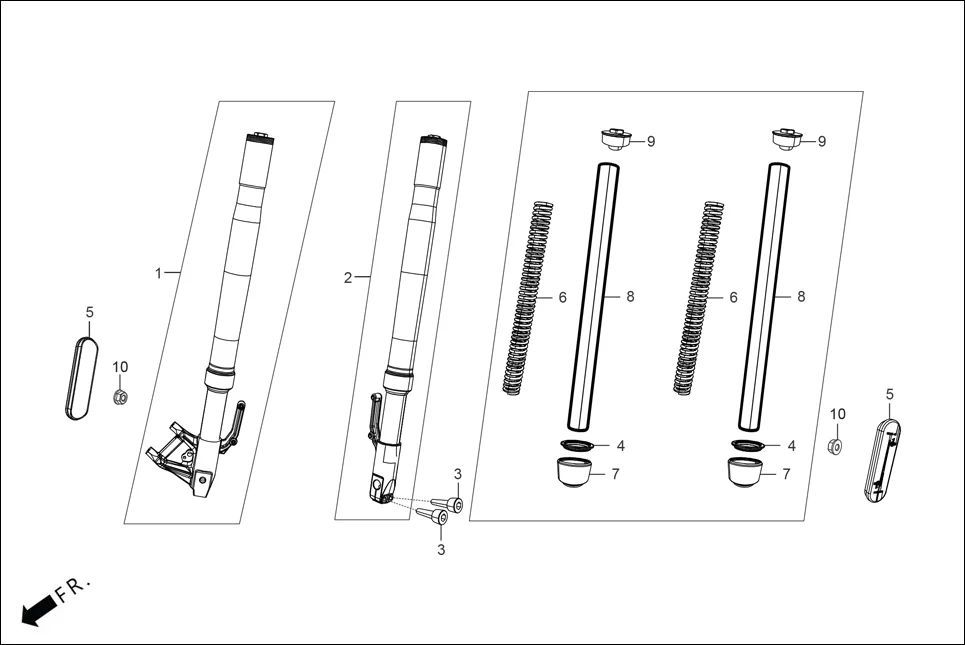 F-8 FRONT CUSHION / STRG. STEM diagram showing 90123-ACW-000