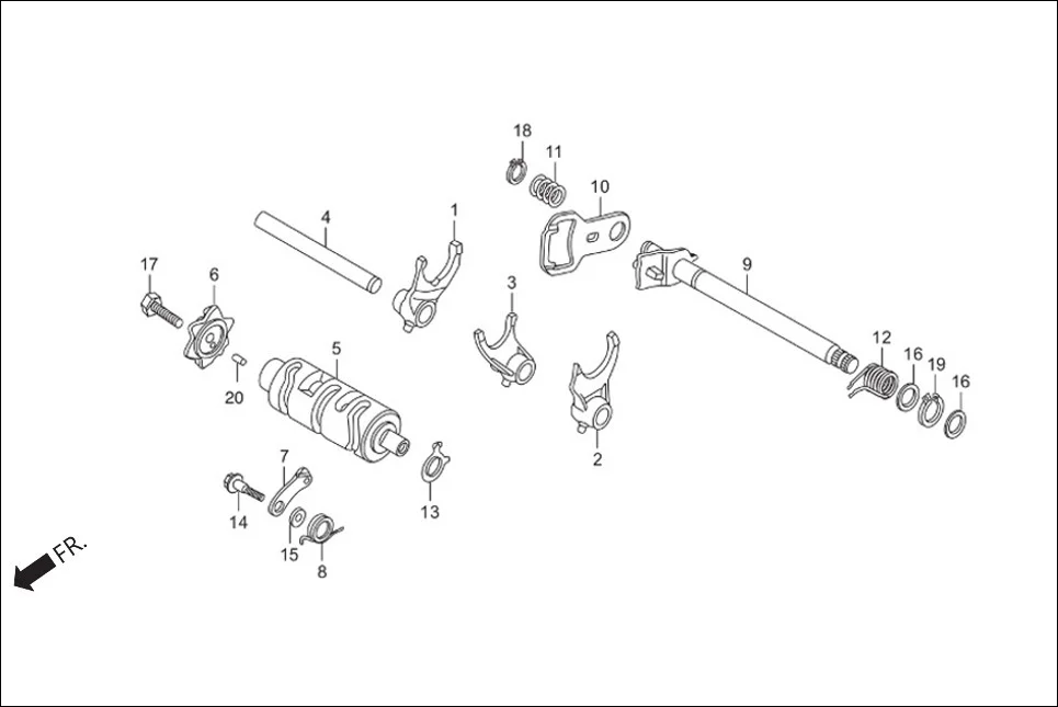 E-12 GEAR SHIFT DRUM