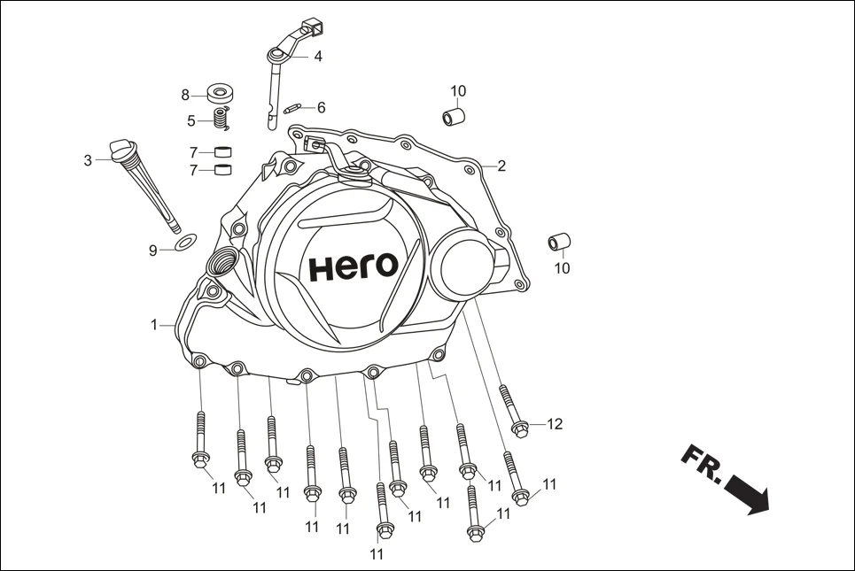 E-5 RIGHT CRANK CASE COVER