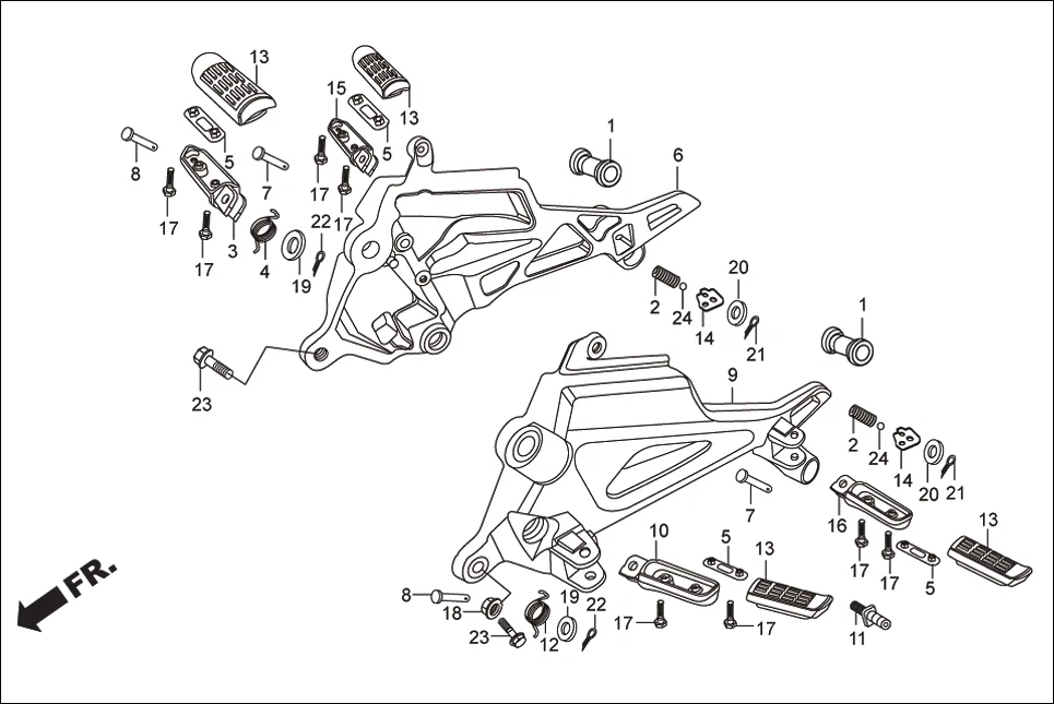F-17 STEP PILLION diagram showing 50630-KRY-970