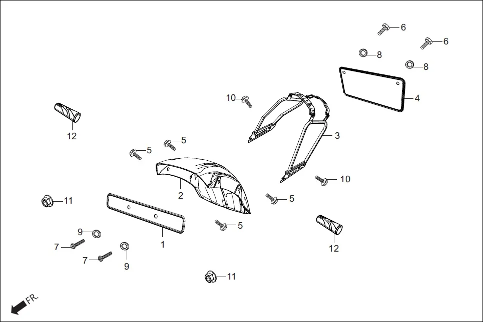 F-21A REAR INNER FENDER(OPTIONAL) diagram showing 80350-AAR-000