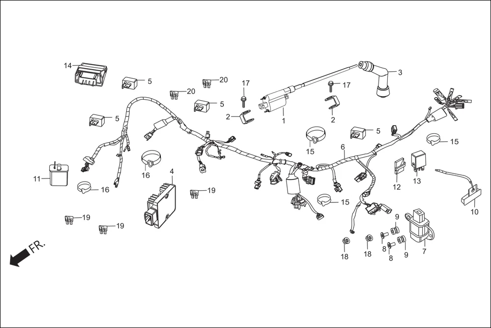 F-24 WIRE HARNESS diagram showing 35161-GBJ-M30