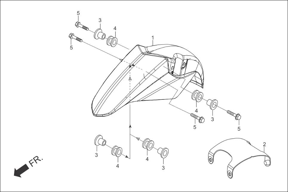 F-6 FRONT FENDER diagram showing 61100-AAR-000S