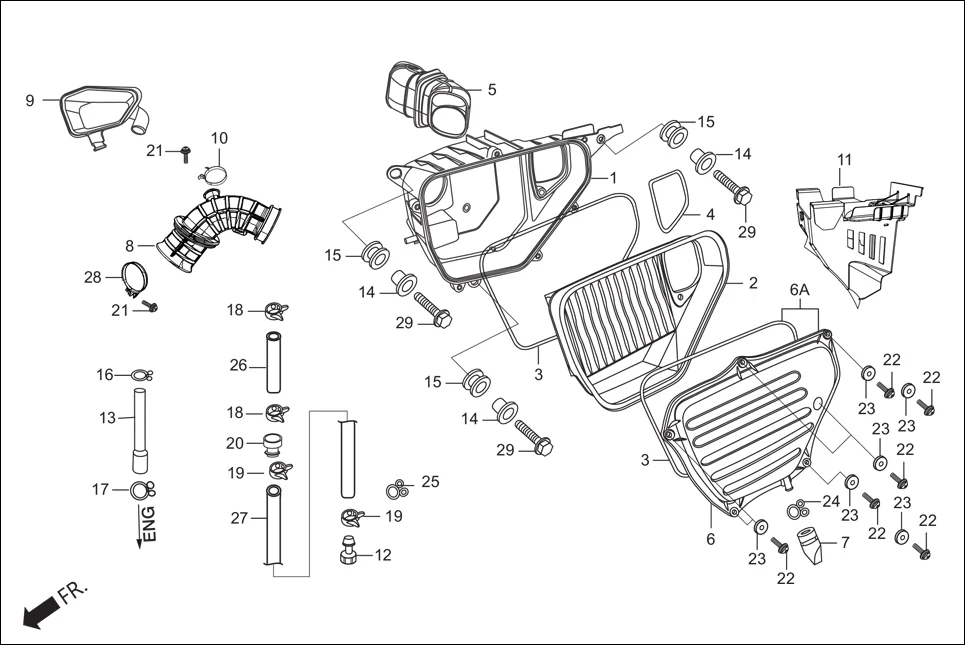 F-15 AIR CLEANER assembly diagram for Hero Karizma ZMR (Apr, 2018)