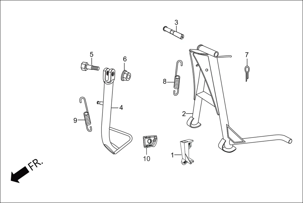 F-18A MAIN STAND/SIDE STAND diagram showing 95014-71702