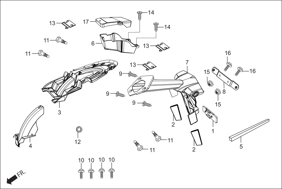 F-21 REAR FENDER diagram showing 84701-KTC-900