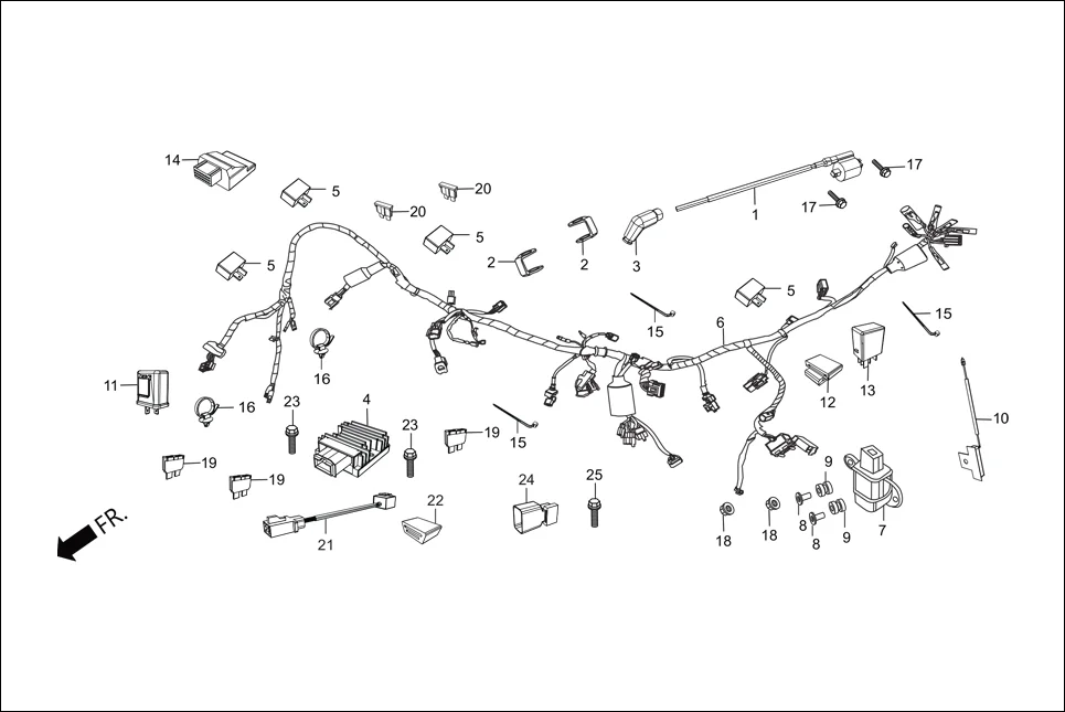 F-24 WIRE HARNESS diagram showing 30801-AAP-201