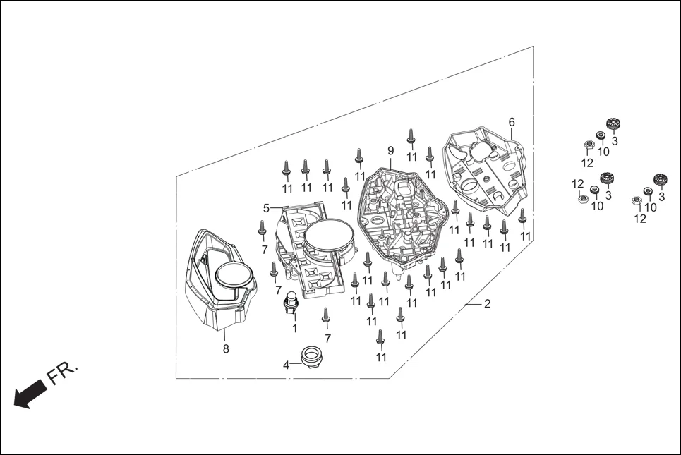 F-2 SPEEDOMETER diagram showing 37112-KRY-971