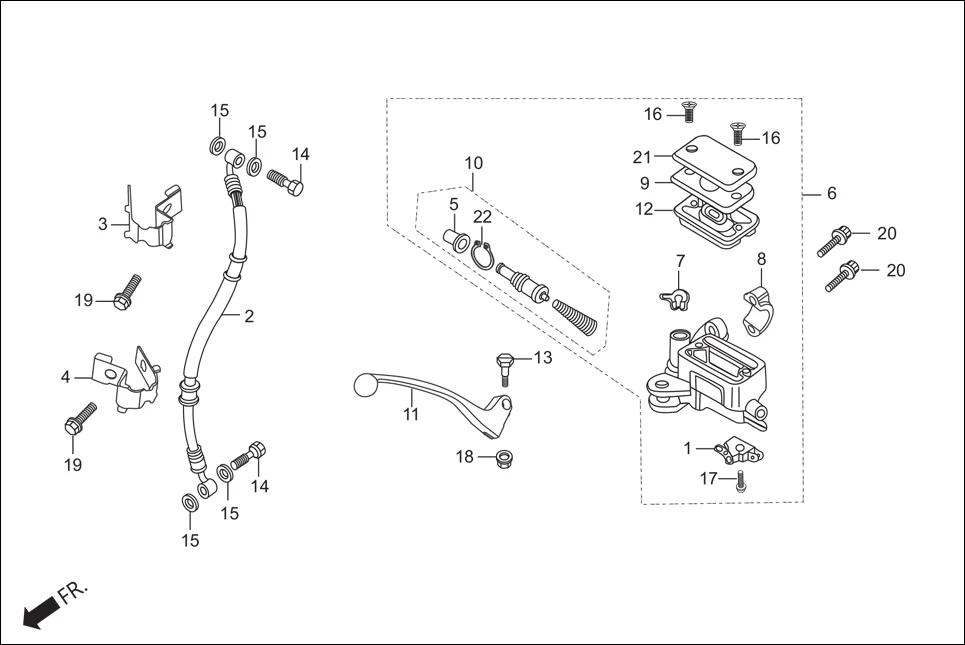 F-3 FRONT BRAKE MASTER CYL. diagram showing 94050-06000