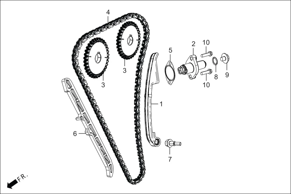 E-3 CAM SHAFT (CAM CHAIN TENSIONER)