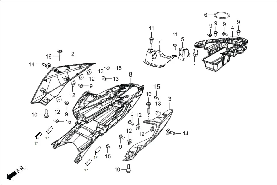 F-12 BODY COVER assembly diagram for Hero KARIZMA XMR (Sept. 2023)