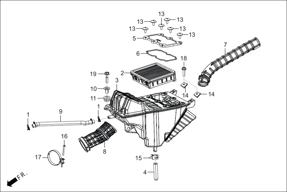F-15 AIR CLEANER diagram showing 15772-KTN-900