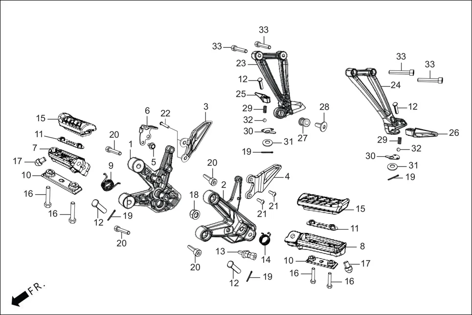 F-17 STEP PILLION diagram showing 50605-ACA-000