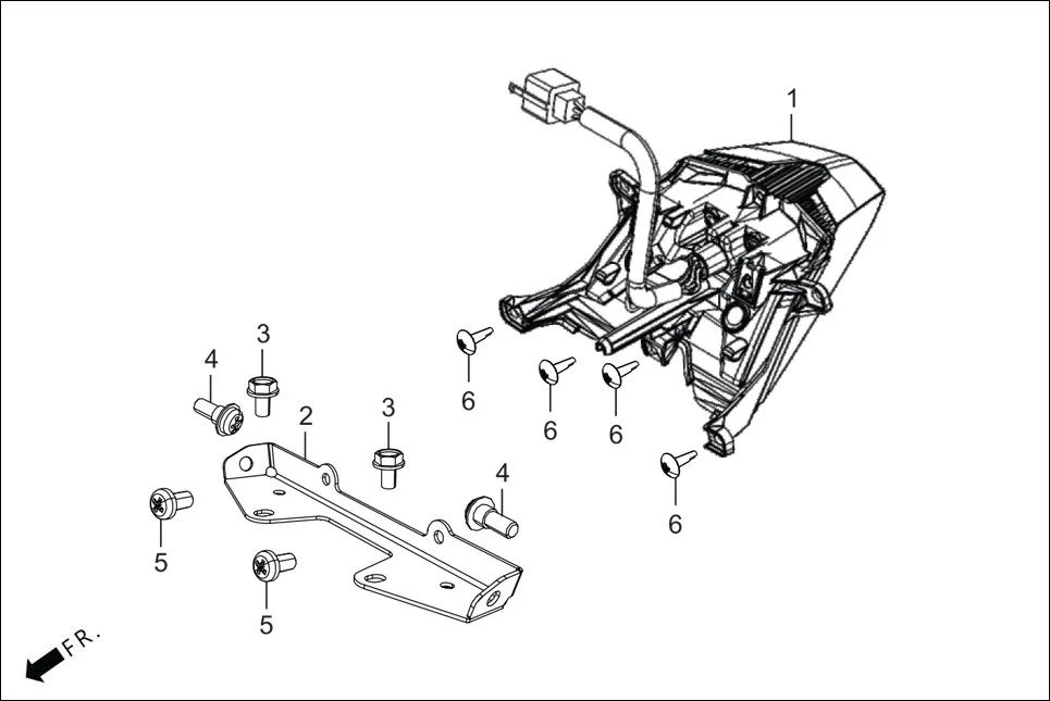 F-23 TAIL LIGHT assembly diagram for Hero KARIZMA XMR (Sept. 2023)