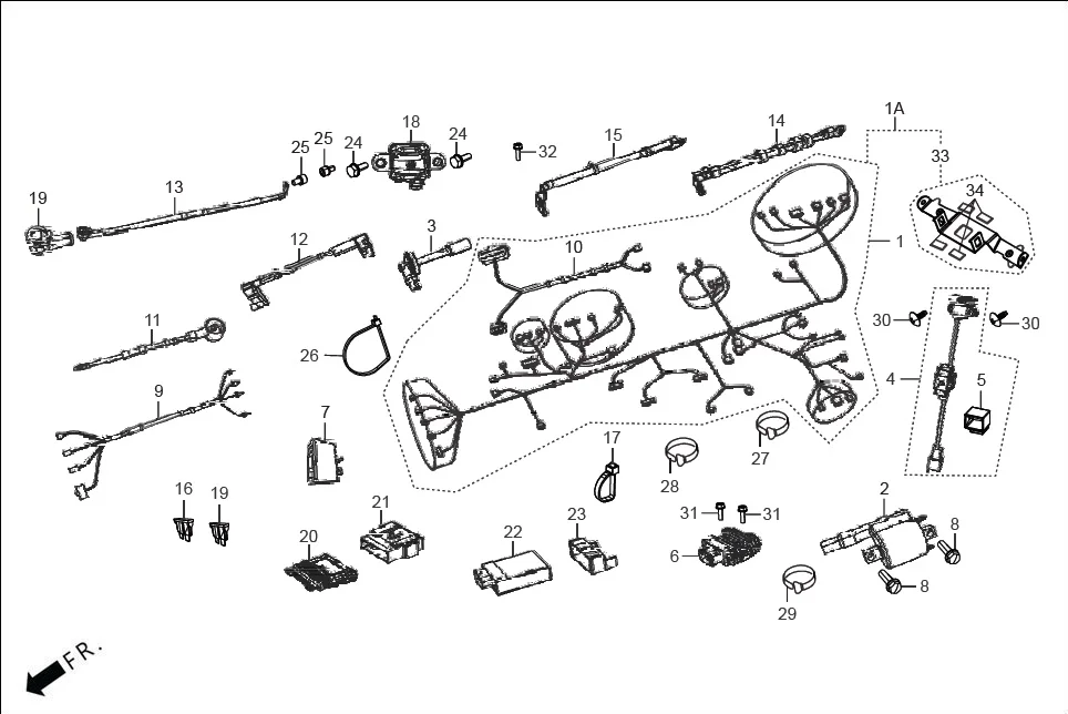 F-24 ELECTRICALS (WIRE HARNESS) diagram showing 91541-ABG-000