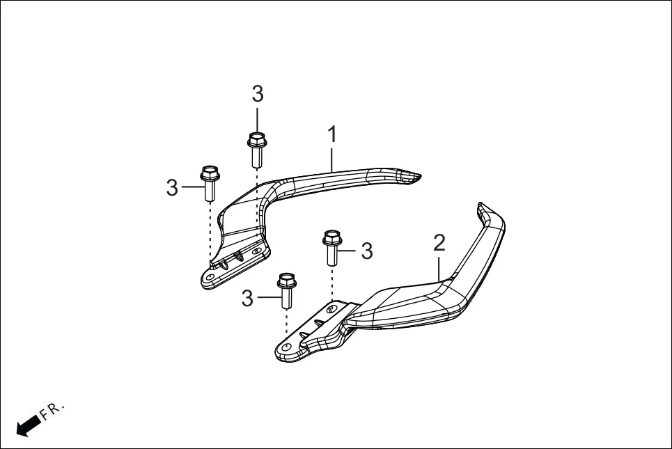 F-25A GRIP REAR diagram showing 50450-ACA-000E