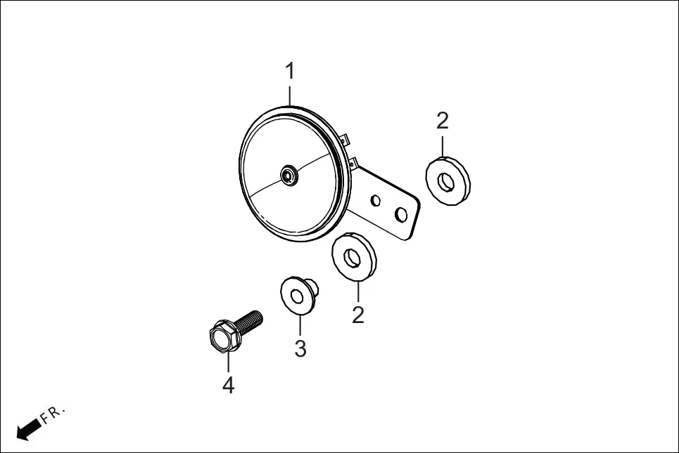 F-25B HORN COMP assembly diagram for Hero KARIZMA XMR (Sept. 2023)