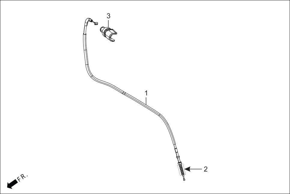 F-2A CONTROL CABLE (CLUTCH CABLE ASSY) assembly diagram for Hero KARIZMA XMR (Sept. 2023)