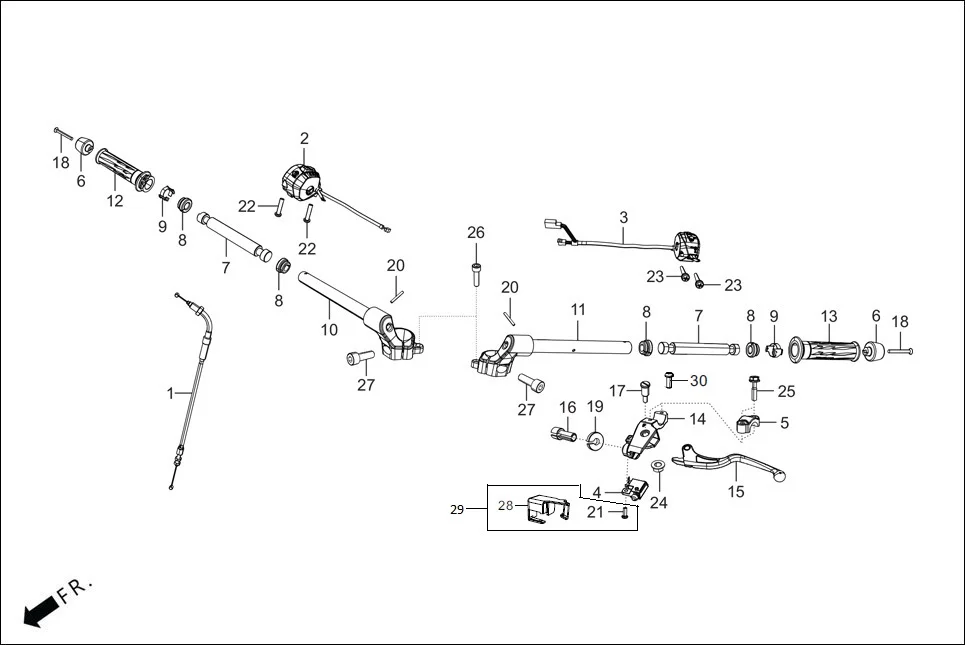 F-3 HANDLE &amp; HNDL COVER diagram showing 90113-438-000