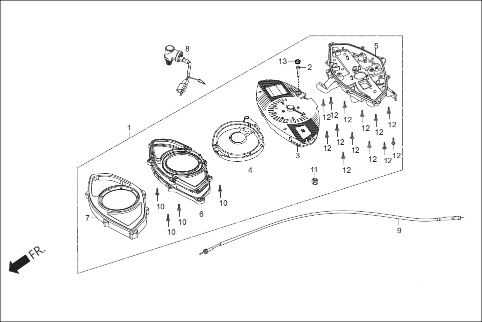 F-2-STD METER assembly diagram for Hero Maestro (Oct, 2014)